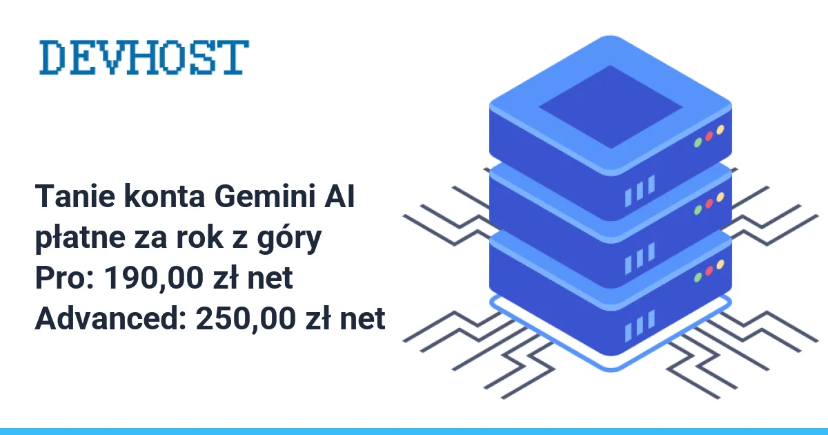 Tanie konta Google Gemini AI Pro Advanced